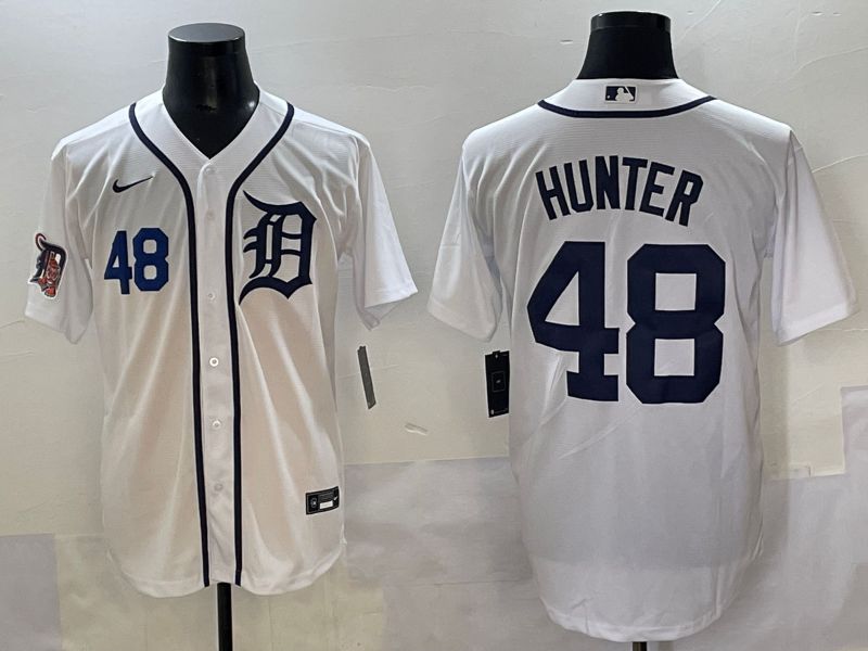 Men 2025 Detroit Tigers #48 Hunter White Game Nike MLB Jersey style 3->boston red sox->MLB Jersey